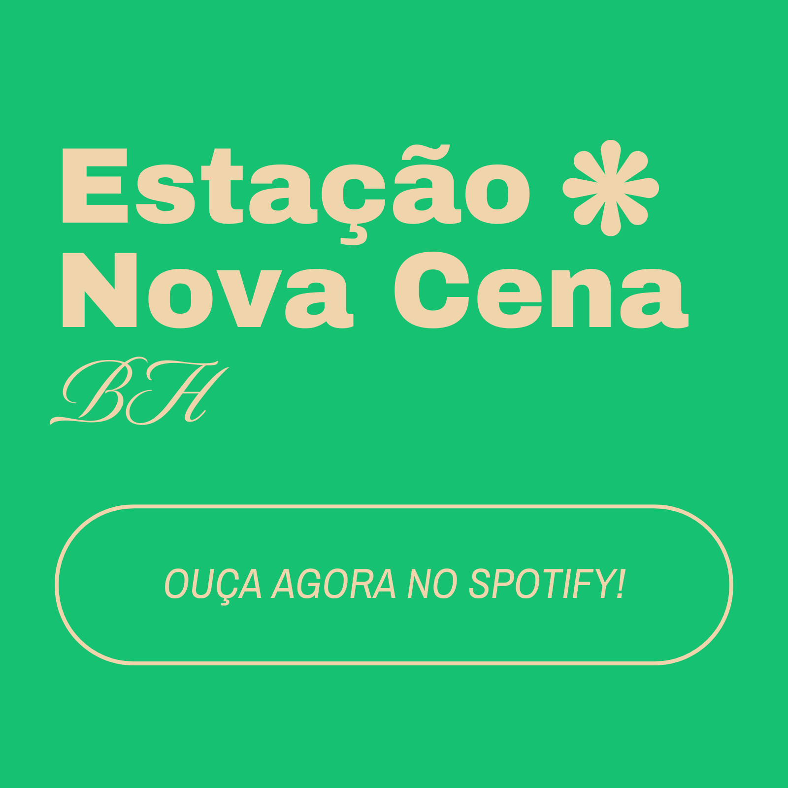 Imagem de arte escrito Estação Nova Cena