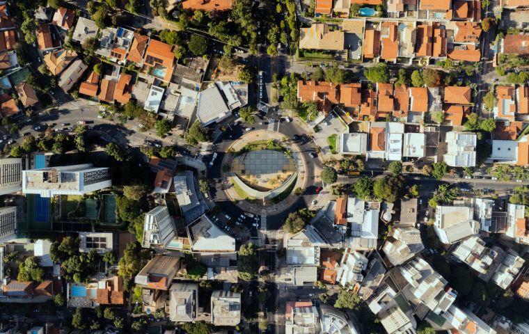Vista aérea Praça da Bandeira