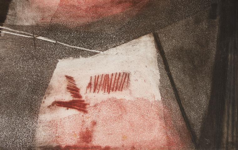 Água-tinta, buril e ponta seca sobre papel, 1955 - 62,5 x 45,5 cm