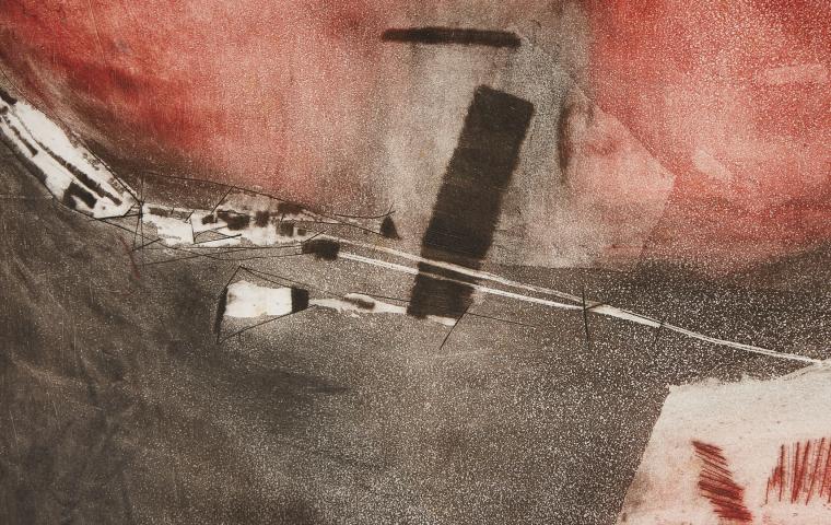 Água-tinta, buril e ponta seca sobre papel, 1955 - 62,5 x 45,5 cm