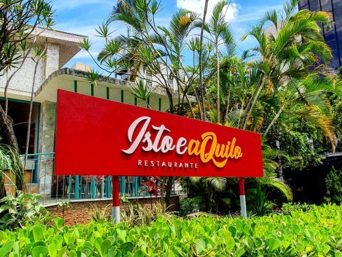 Foto da entrada do erestaurante Isto e aQuilo