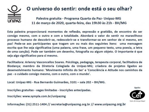 Programação Março/2020 - UNIPAZ