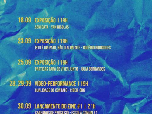 Programação Mês Temático do Núcleo Escola Comum