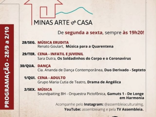 Minas Arte Em Casa - Assembleia Cultural