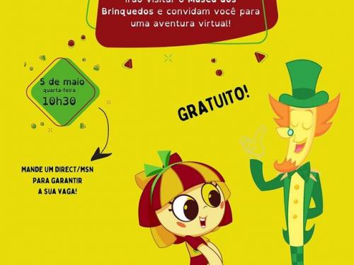 Emília e Visconde de Sabugosa no Museu dos Brinquedos