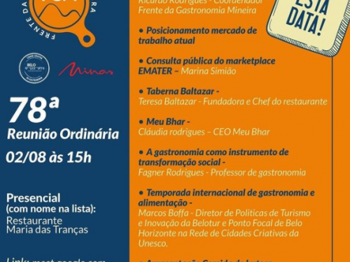 78ª Reunião Ordinária: "Dia da Gastronomia Mineira" - Frente da Gastronomia Mineira