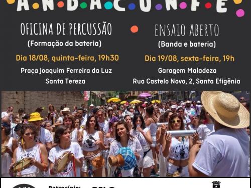 Ensaio e oficina do Bloco: "ANDACUNFÉ" | Carnaval 2023