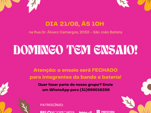 Ensaios: Bloco Vejo Flores em você