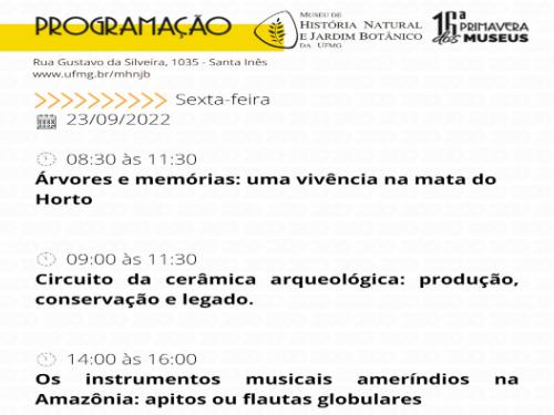  16ª Primavera dos Museus - MHNJB-UFMG 