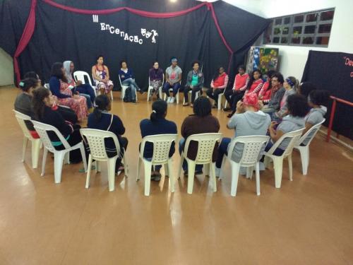 Atividade de artes cênicas no Centro Cultural Vila Santa Rita 