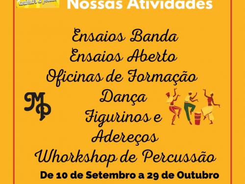 Ensaio aberto e Oficina - Bloco Maria Pretinha