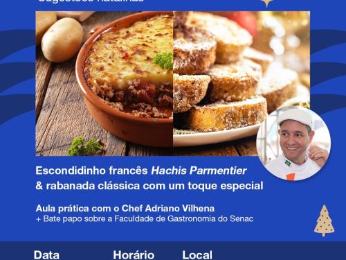 Workshop Cozinhando com o Chef - Sugestões natalinas - Senac Minas