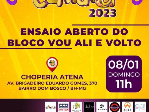 Ensaio aberto: Bloco Vou Ali e Volto 2023