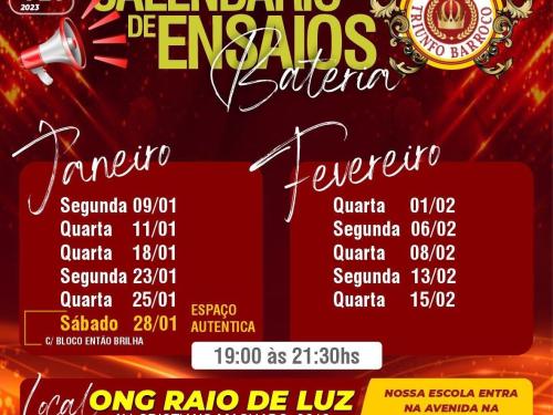 Ensaios: Grêmio Recreativo Escola de Samba Triunfo Barroco 2023