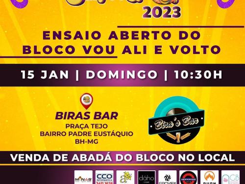 Ensaio aberto: Bloco Vou Ali e Volto 2023