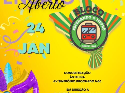 Ensaio aberto: Bloco Esperando o Metrô