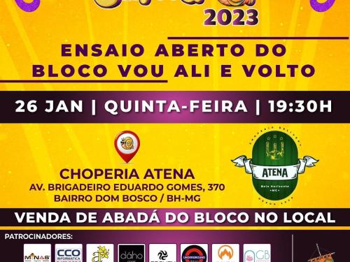 Ensaio aberto: Bloco Vou Ali e Volto 2023