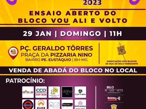 Ensaio aberto: Bloco Vou Ali e Volto 2023