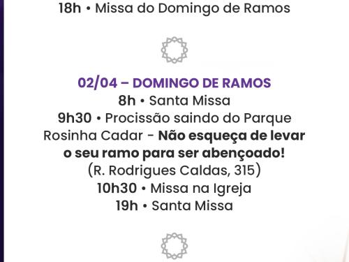Semana Santa - Igreja Nossa Senhora de Fátima