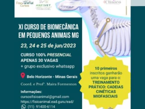 XI Curso de biomecânica aplicada em pequenos animais 