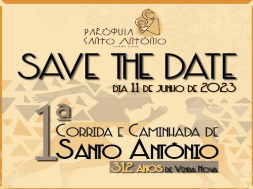 1ª corrida e caminhada de Santo Antônio – 312 anos de Venda Nova