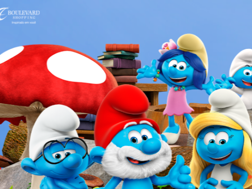 O parque temático: Os Smurfs no Boulevard Shopping