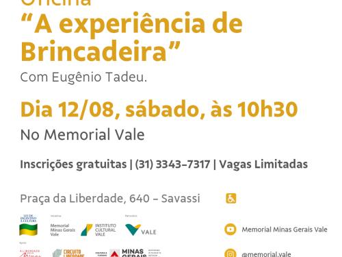 Oficina “A experiência de brincadeira” com Eugênio Tadeu