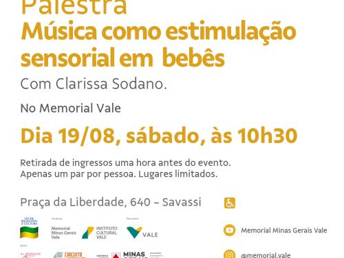 Palestra: "Música como estimulação sensorial em bebês" 