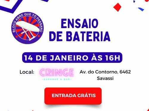 Ensaio de Bateria: Bloco Abre que to Passanu