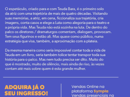 Espetáculo "Luta com Teuda Bara"