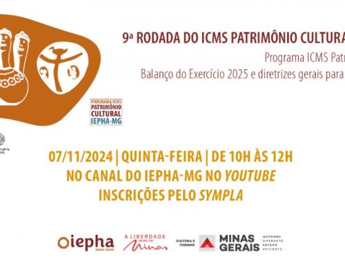 9ª Rodada do ICMS Patrimônio Cultural