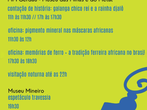  8ª edição da Noite Mineira de Museus e Bibliotecas.