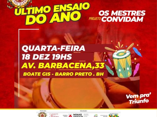 Última Ensaio do Ano - Triunfo Barroco