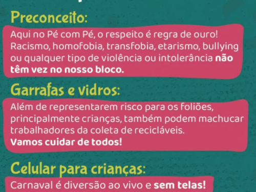 Carnaval 2025: Bloco Pé com Pé