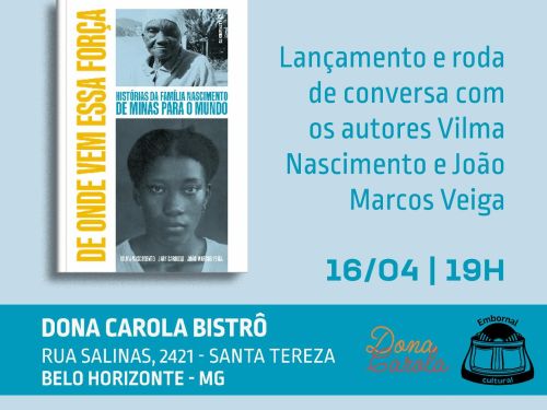 Lançamento e roda de conversa com autores do livro “De Onde Vem Essa Força”