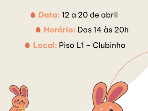 Oficinas de Páscoa no Shopping Del Rey