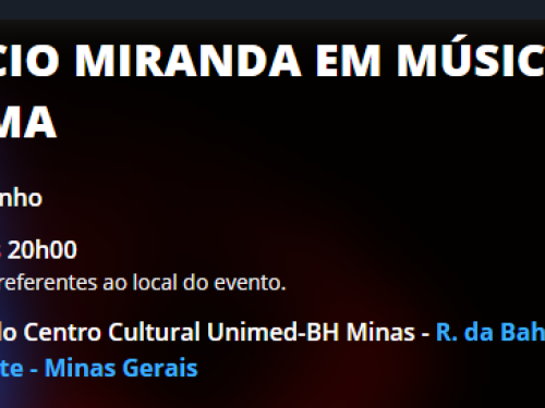 Espetáculo: "Músicas de Cinema - grandes clássicos e suas histórias" Marcio Miranda