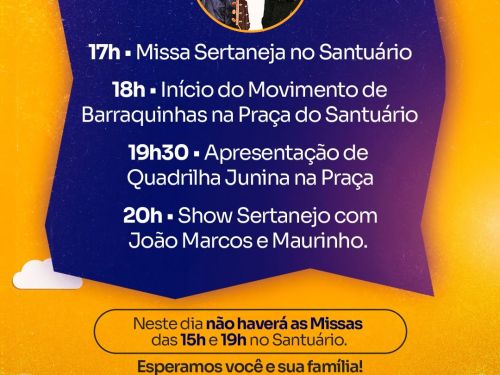 1º Arraiá do Santuário São Paulo da Cruz