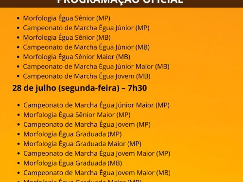 42ª Exposição Nacional do Cavalo Mangalarga Marchador 2025