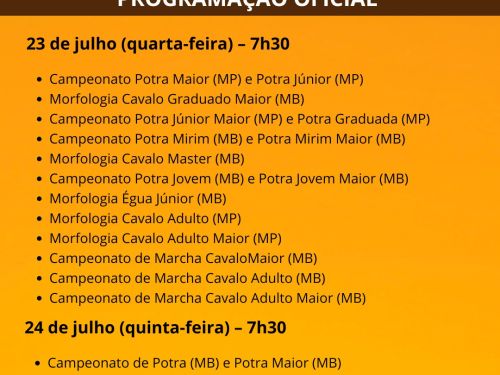 42ª Exposição Nacional do Cavalo Mangalarga Marchador 2025