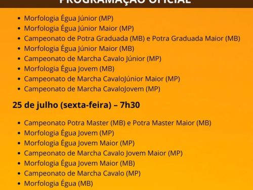 42ª Exposição Nacional do Cavalo Mangalarga Marchador 2025