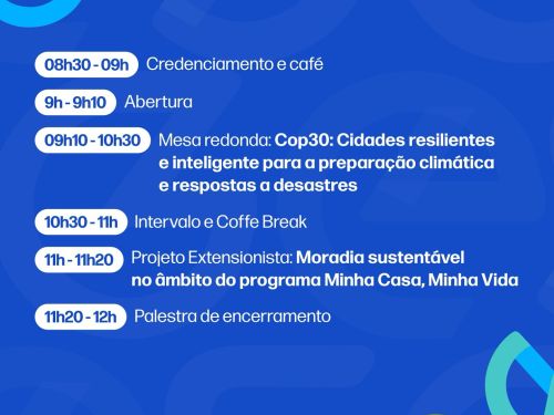 Seminário ESG - COP30: Cidades Resilientes e Inteligentes para a Preparação Climática e Respostas a Desastres