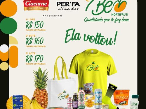 Imagem com o kit da corrida 