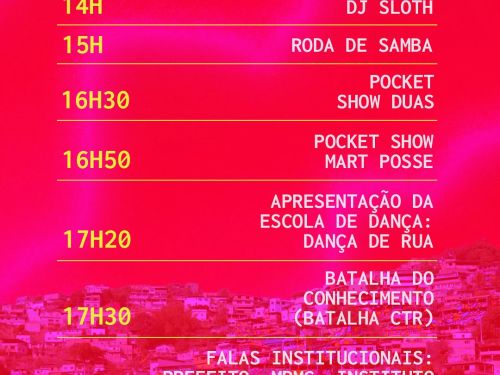 Imagem com a programação do evento 