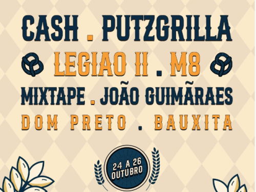 Imagem com a Line Up do evento 