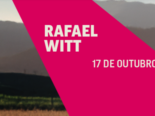 Imagem com o nome do artista e a data do evento