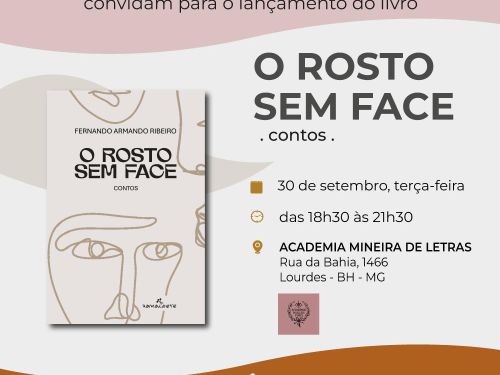 Lançamento do livro: O rosto sem face, do escritor Fernando Armando Ribeiro