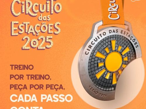 Imagem laranja com a foto da medalha ao lado 