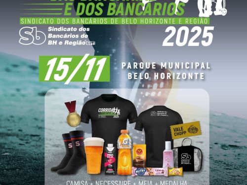 Imagem com foto do kit, nome da corrida, data e local 