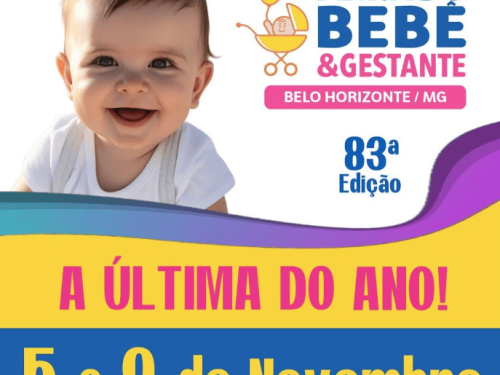 Pôster de divulgação com foto de bebê sorrindo